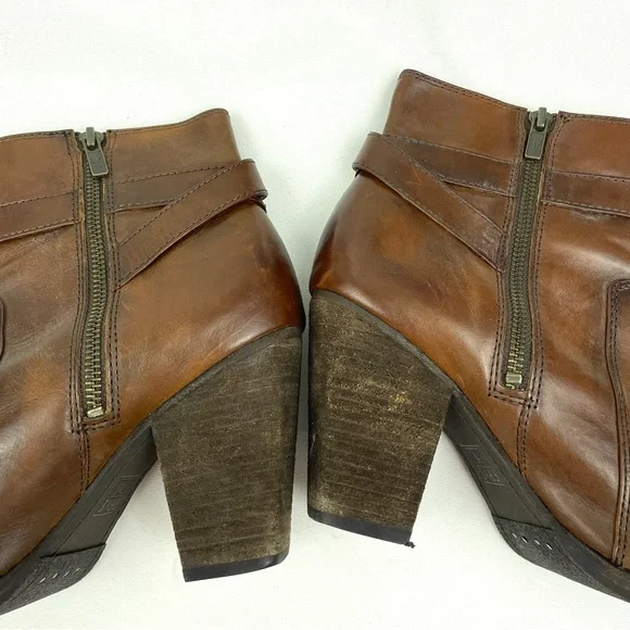 Brown Leather Ankle Boots - Picture 5 of 8